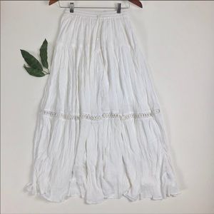 Gap White Maxi Boho Chic long festival summer chic